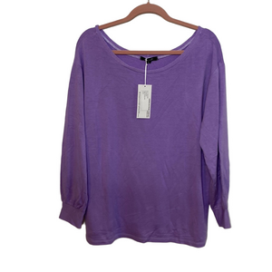 2/$18 Yana K NWT Ace super soft lavender luxury fleece sweater large